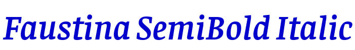 Faustina SemiBold Italic шрифт